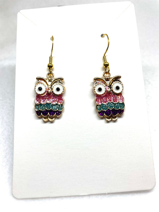 Owl Earrings, Owl Lovers Earrings, Animal Earrings, Owl Jewelry, Owl Lovers Jewelry, Animal Jewelry, Owl Collectors Jewelry, Owl Collector