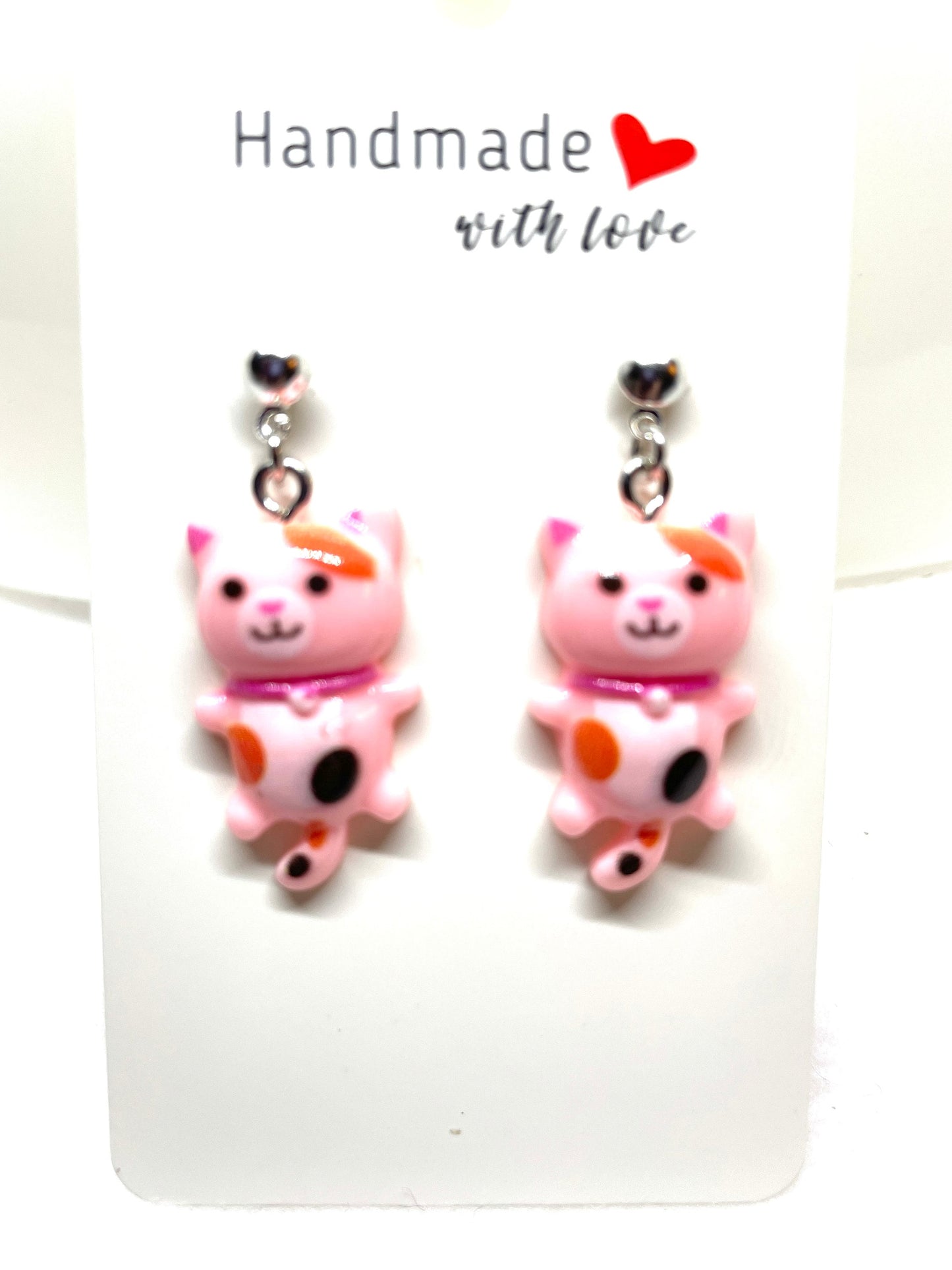 Cute Cat Earrings, Cat Earrings, Cat Jewelry, Feline Jewelry, Feline Earrings, Cat Mom Jewery, Cat Lovers Earrings, Girl's Cat Earrings