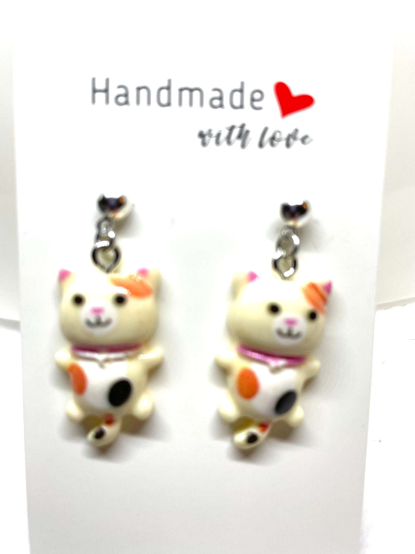 Cute Cat Earrings, Cat Earrings, Cat Jewelry, Feline Jewelry, Feline Earrings, Cat Mom Jewery, Cat Lovers Earrings, Girl's Cat Earrings