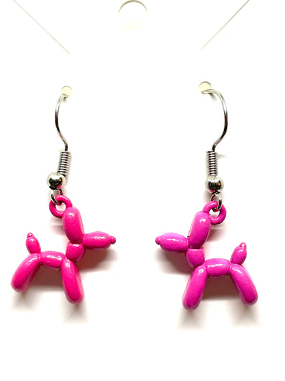 Balloon Animal Dog Earrings, Multiple Colors Dog Earrings, Dog Lovers Earrings, Fun Dog Earrings, Dog Mom Earrings,