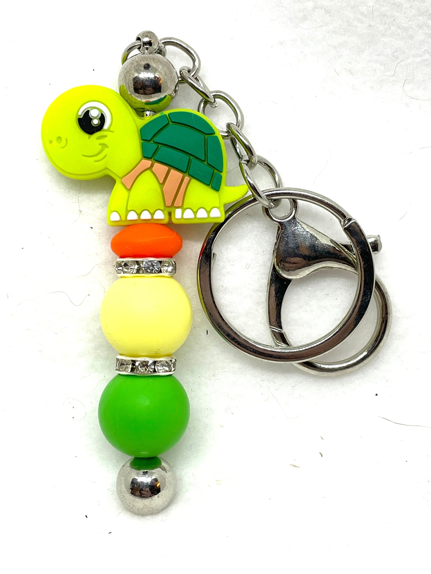 Beaded Turtle Keychains, Turtle Keychains, Green Turtle Keychains, Yellow Turtle Keychains, Turtle Lover Keychain, Turtle Collector Keychain