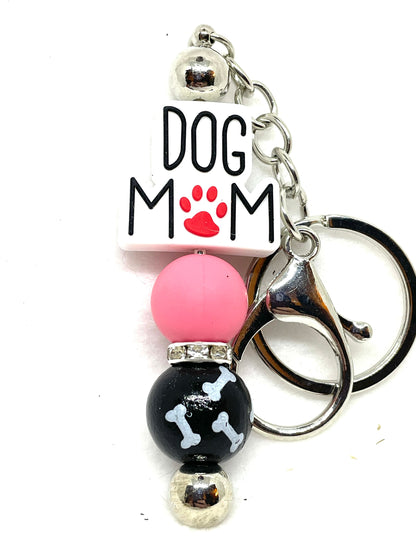 Beaded Dog Keychain, Decorative Dog Keychain, Golden Retriever Keychain, I Woof You Keychain, Dog Mom Keychain, Dog Lovers Keychain