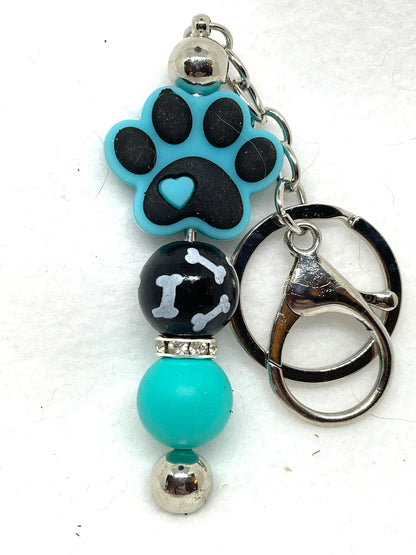Beaded Dog Keychain, Dog Lover's Beaded Keychain, Decorative Dog Keychain, Corgi Keychain, Dachshund Keychain, Dog Mom Keychain