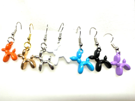 Balloon Animal Dog Earrings, Multiple Colored dog Earrings, Dog Lover's Earrings, Dog Earrings, Dog Mom Earrings, Balloon Dog Earrings
