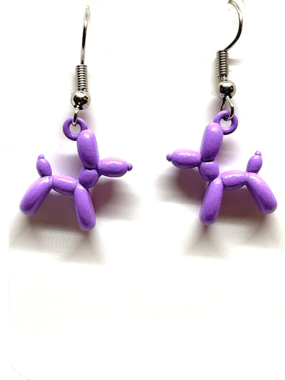 Balloon Animal Dog Earrings, Multiple Colored dog Earrings, Dog Lover's Earrings, Dog Earrings, Dog Mom Earrings, Balloon Dog Earrings