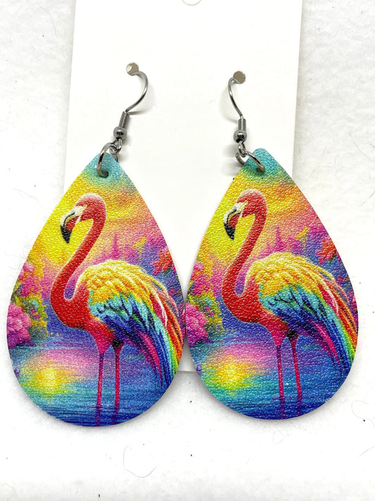 Flamingo Earrings, Colorful Flamingo Earrings, Bird Earrings, Coastal  Earrings, Flamingo Lovers earrings, Gift for Her, My Katz Designs